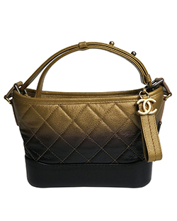 Gabrielle Hobo Small Box Bag, Leather, Gold/Black, 26180036, 4*